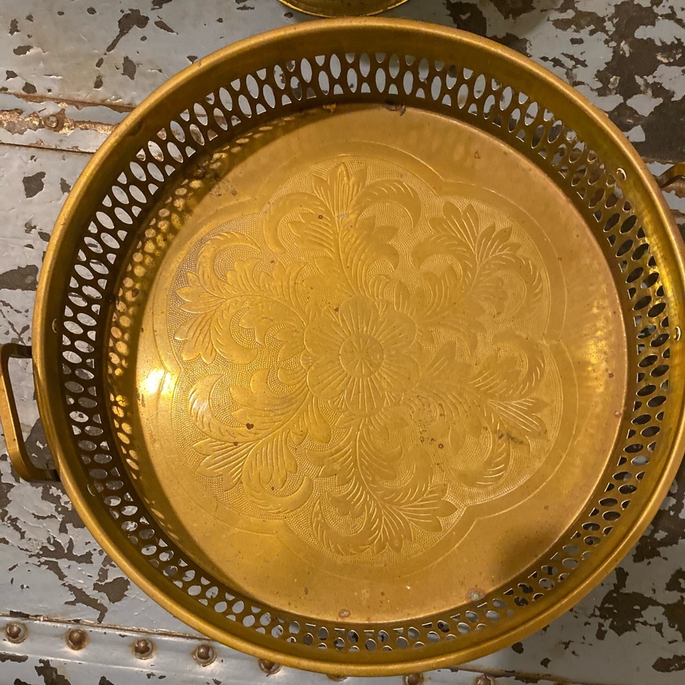 Vintage brass Tray